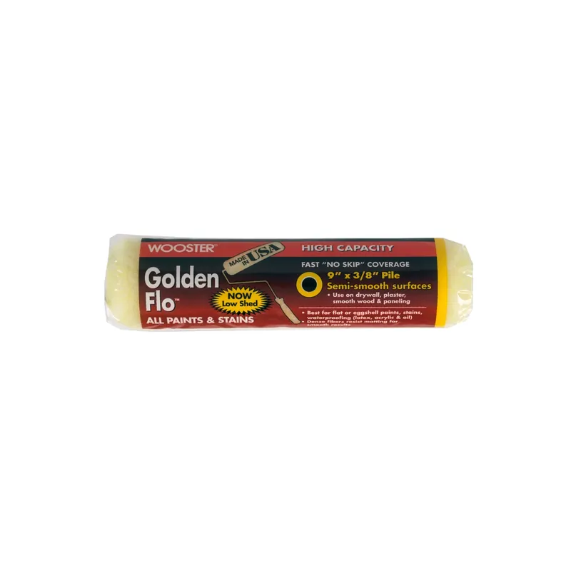 Wooster Golden Flo Fabric 9 In. W X 3/8 In. Paint Roller Cover 1 Pk