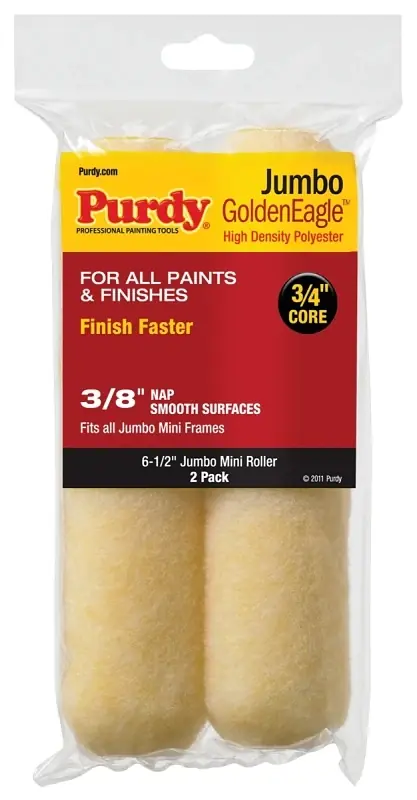 Purdy GoldenEagle Polyester 6.5 In. W X 3/8 In. Jumbo Mini Paint Roller Cover 2 Pk
