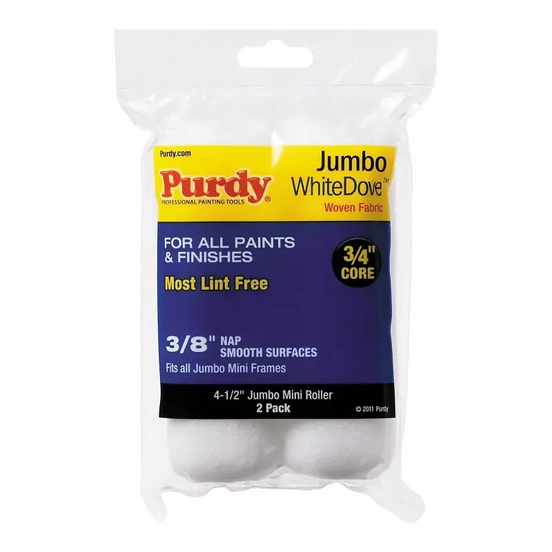 Purdy Marathon Nylon/Polyester 4.5 In. W X 3/8 In. Jumbo Mini Paint Roller Cover 2 Pk