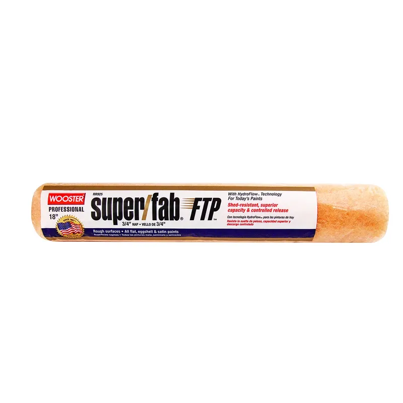 Wooster Super/Fab FTP Synthetic Blend 18 In. W X 3/4 In. Regular Paint Roller Cover 1 Pk