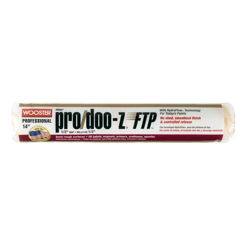 Wooster Pro/Doo-Z FTP Synthetic Blend 14 In. W X 1/2 In. Paint Roller Cover 1 Pk