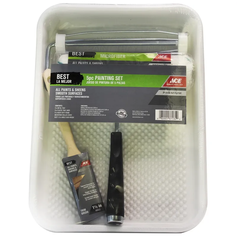 Best Plastic 11 In. W X 15 In. L Paint Tray Set With Microfiber Roller