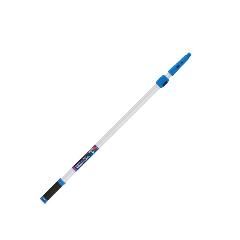 Unger Telescoping 6 Ft. L X 2 In. D Aluminum Extension Pole Blue/White