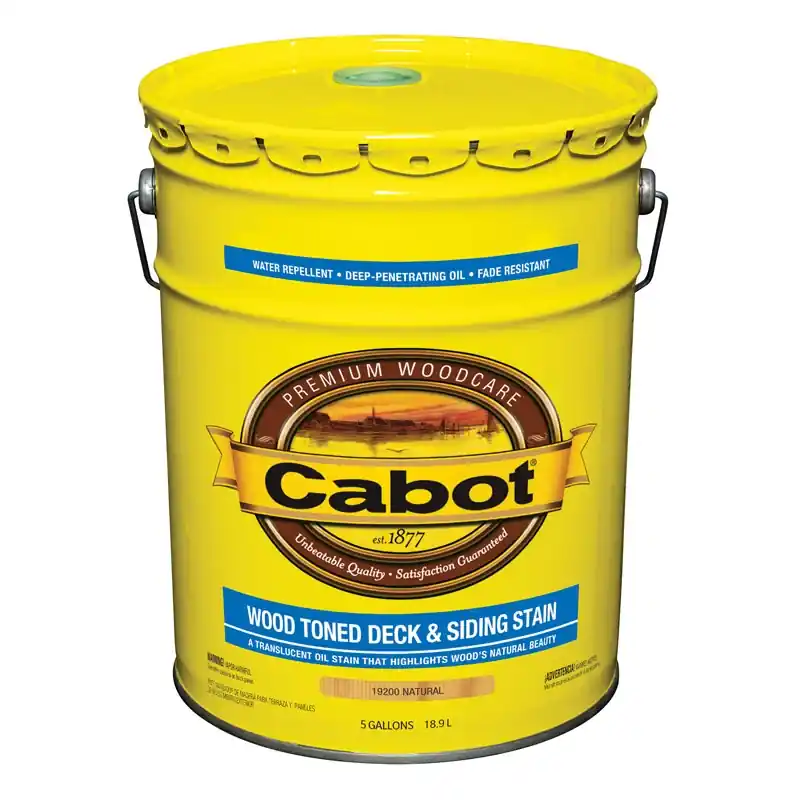 Wood Toned Deck & Siding Stain, Natural, VOC, 5-Gallons