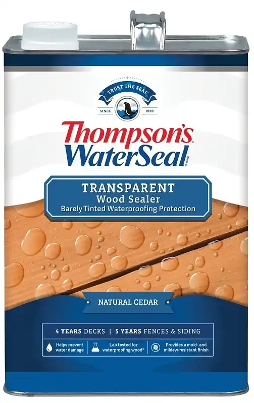 Waterproofing Stain, Transparent, Natural Cedar, 1-Gallon