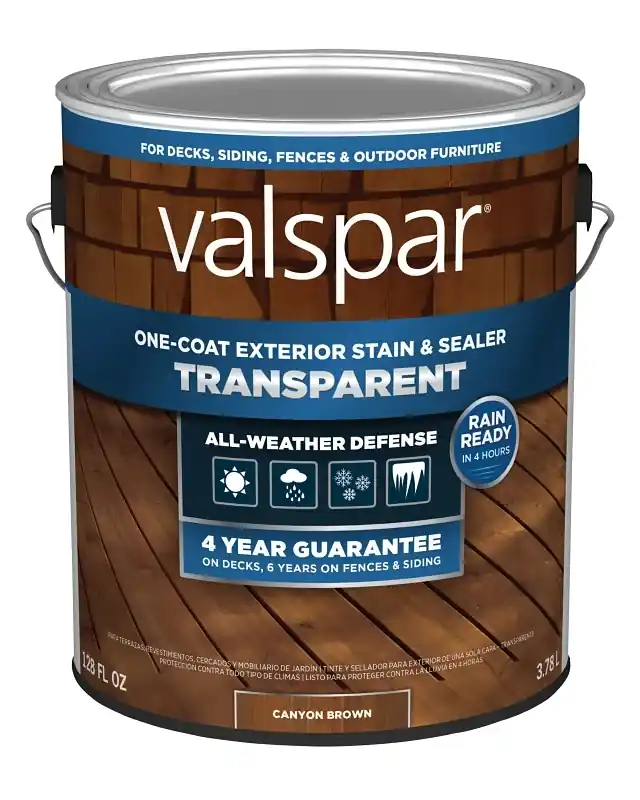 One-Coat Transparent Stain & Sealer, Canyon Brown, 1 Gallon