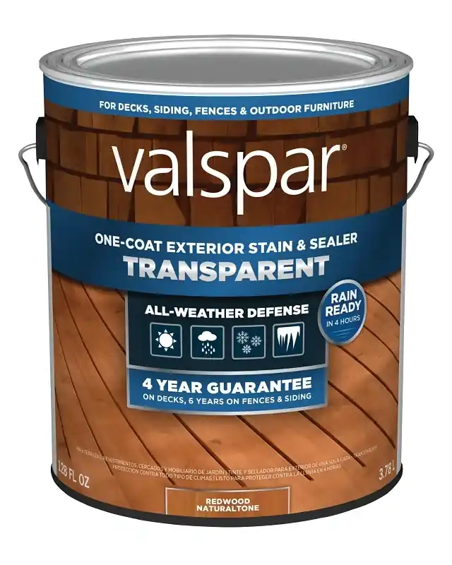 One-Coat Transparent Stain & Sealer, Red Natural Tone, 1 Gallon