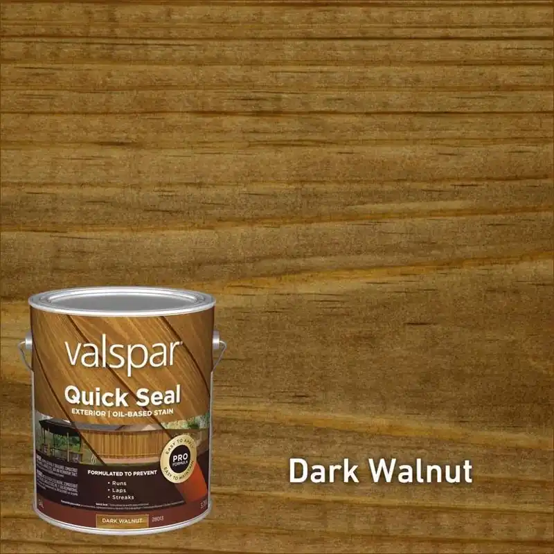 Valspar Quick Seal Dark Walnut Semi-Transparent Exterior Wood Stain – 1 gal