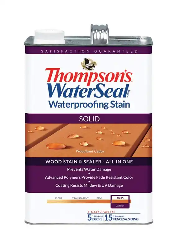 Solid Woodland Cedar Waterproofing Wood Stain And Sealer 1 Gallon