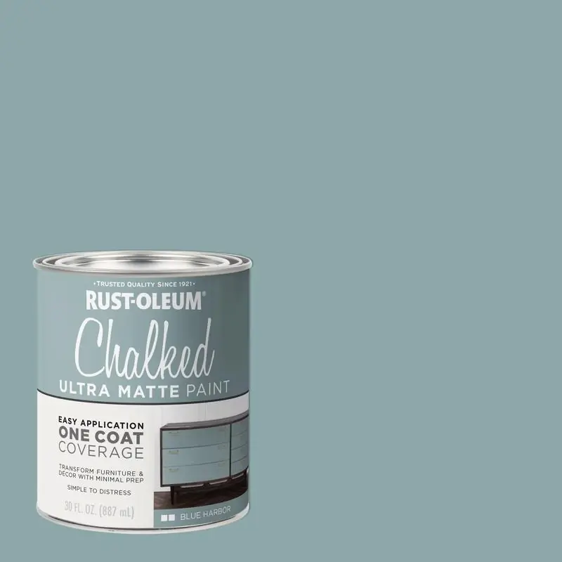 Chalked Ultra Matte Paint, Blue Harbor, Qt.