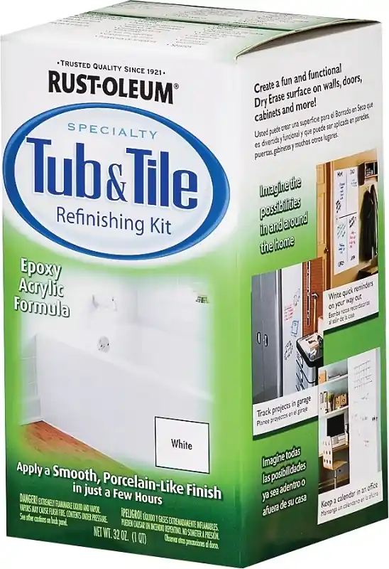 Tub & Tile 2-Part Epoxy Refinishing Kit, White, 32 Oz.