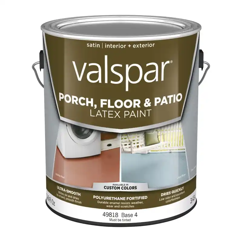 Satin Clear Base 4 Latex Porch, Floor & Patio Paint 1 Gallon
