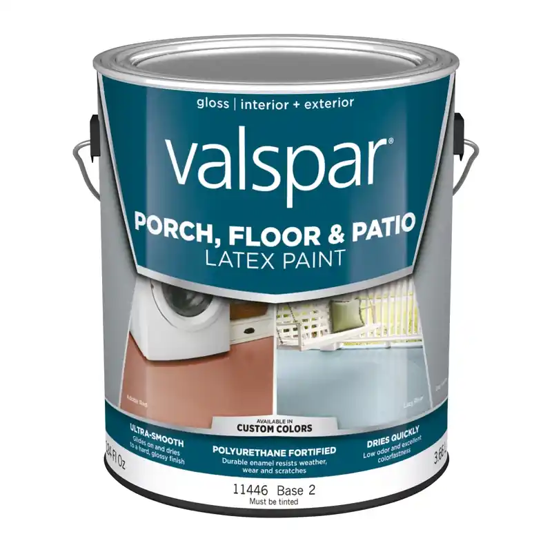 Gloss Clear Base 2 Porch, Floor & Patio Paint 1 Gallon - Durable Latex Coating