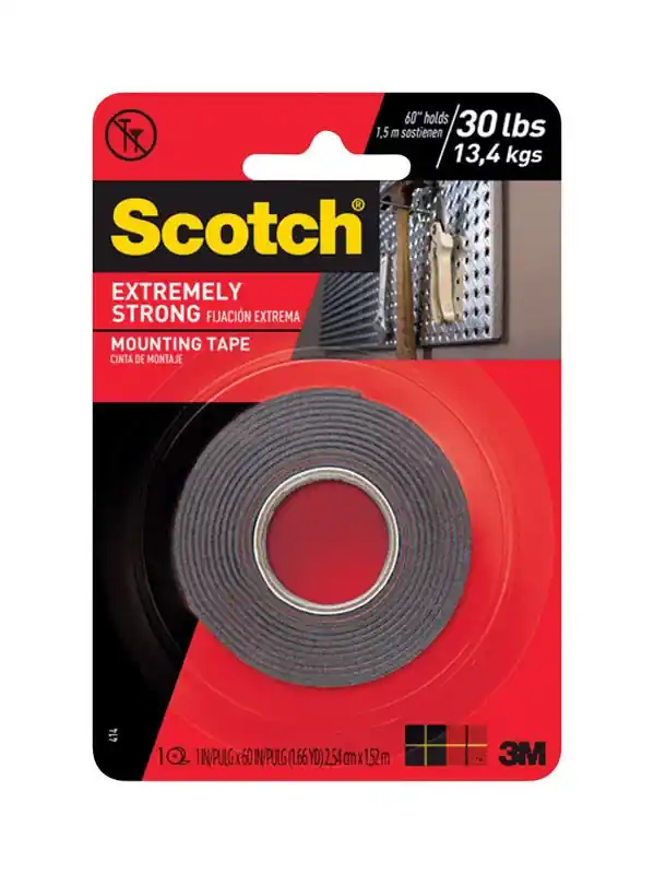 Scotch 1 In. W X 60 In. L Mounting Tape Black