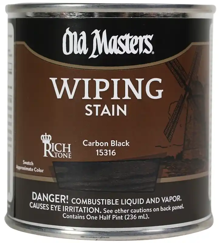 Wiping Stain, Oil-Based, Carbon Black, 1/2-Pt.