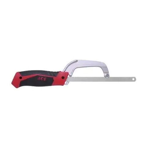 Compact Bi-metal Hacksaw With Black And Red Handle, 10 Inch Blade