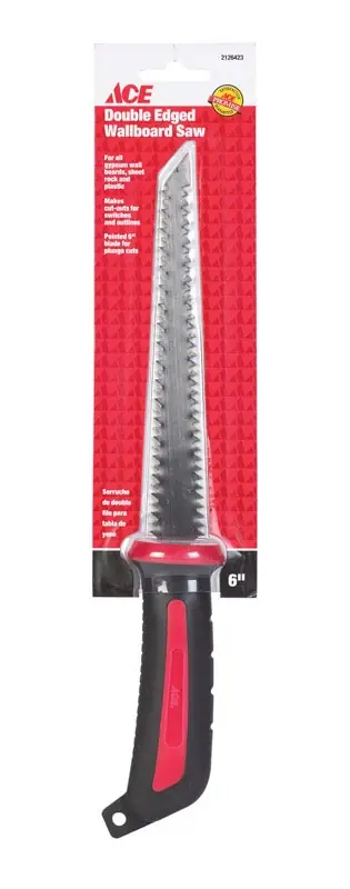 6 In. Steel Double Edge Wallboard Saw With Rubber Grip Handle