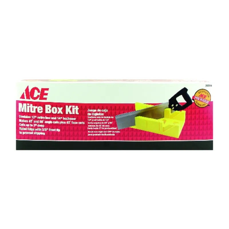12 Inch L X 4 Inch W Plastic Mitre Box With 14 Inch Back Saw