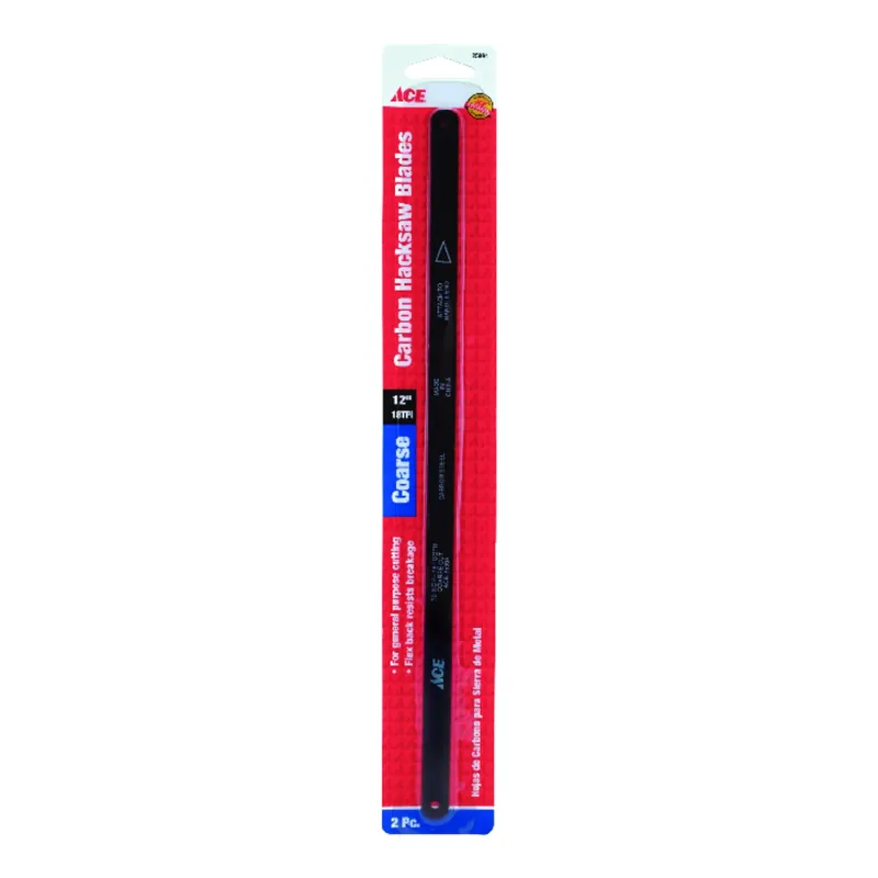 Ace 12 In. Carbon Steel Hacksaw Blade 18 TPI 2 Pk