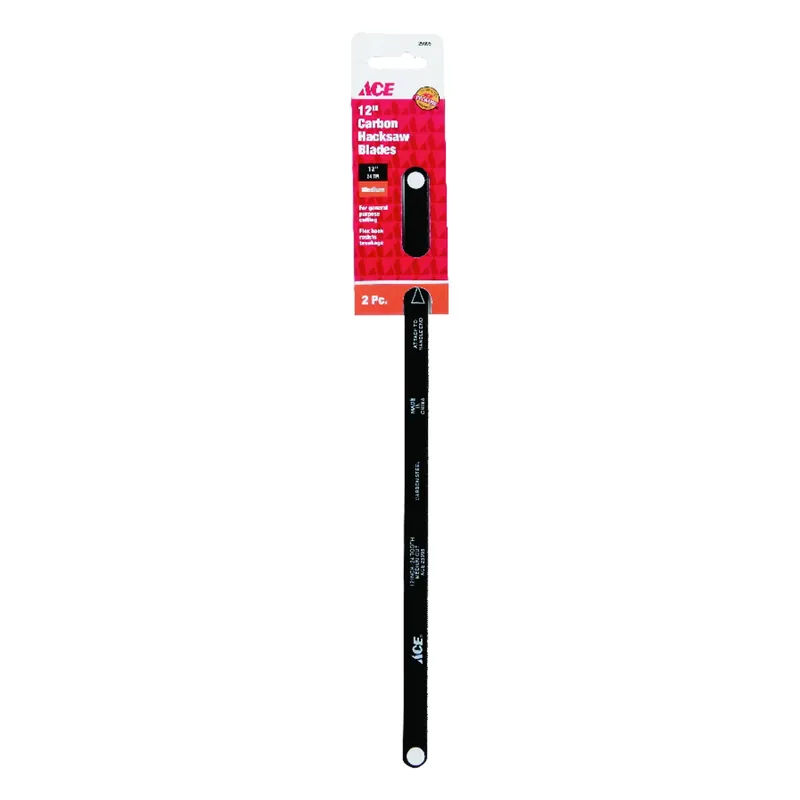 Ace 12 In. Carbon Steel Hacksaw Blade 24 TPI 2 Pk