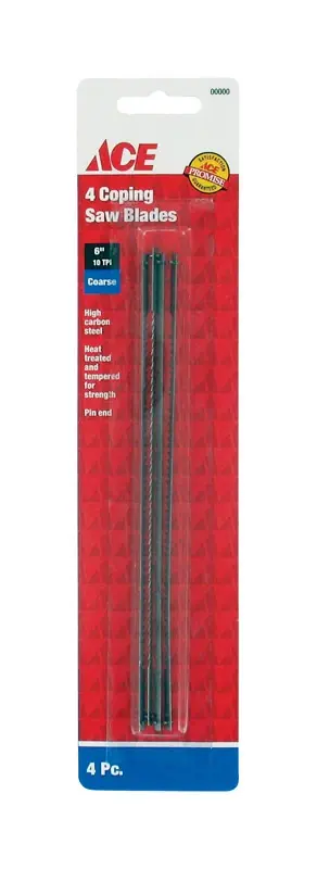 Ace 6.5 Carbon Steel Coping Saw Blade 10 TPI 4 Pk