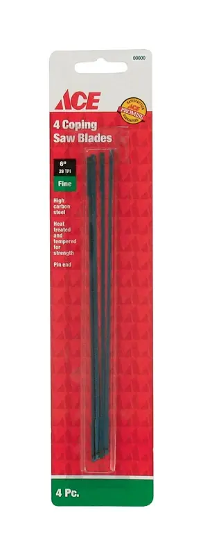 Ace 6.5 Carbon Steel Coping Saw Blade 28 TPI 4 Pk