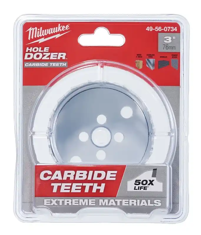 Hole Dozer 3 In. Carbide Tipped Hole Saw 1.62 In. Cutting Depth