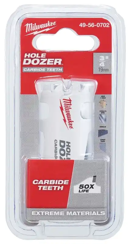 Milwaukee Hole Dozer 3/4 In. Carbide Tipped 1.97 In. L Hole Saw