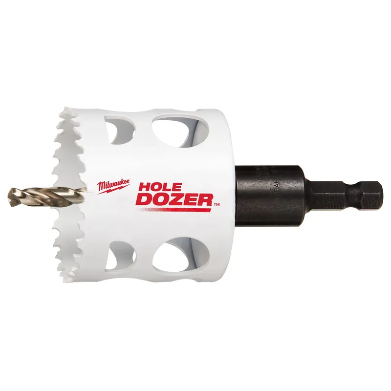 Milwaukee Hole Dozer 2-1/8 In. Bi-Metal 2.7 In. L X 1/4 In. D Hole Saw With Arbor And Pilot Bit Arbo