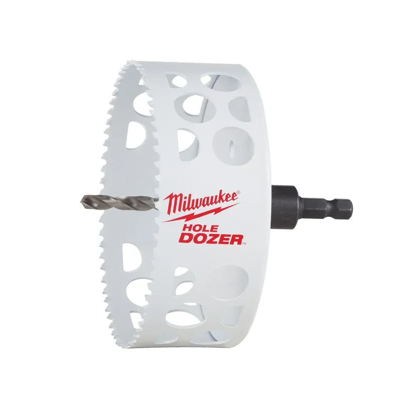 Milwaukee Hole Dozer 4-1/2 In. Bi-Metal 2 In. L X 3/8 In. D Hole Saw With Arbor And Pilot Bit Arbor