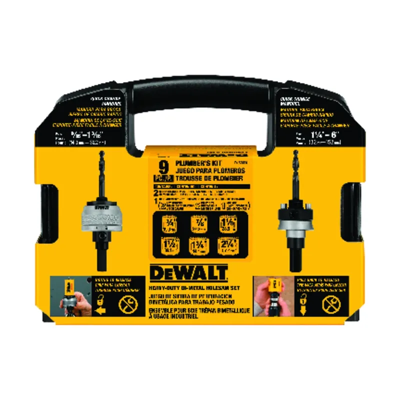 9-piece Bi-metal Plumber‘s Hole Saw Kit D180001 With Durable Case