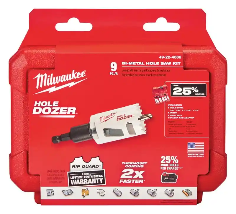 9-Pc. Hole Dozer Hole Saw Kit