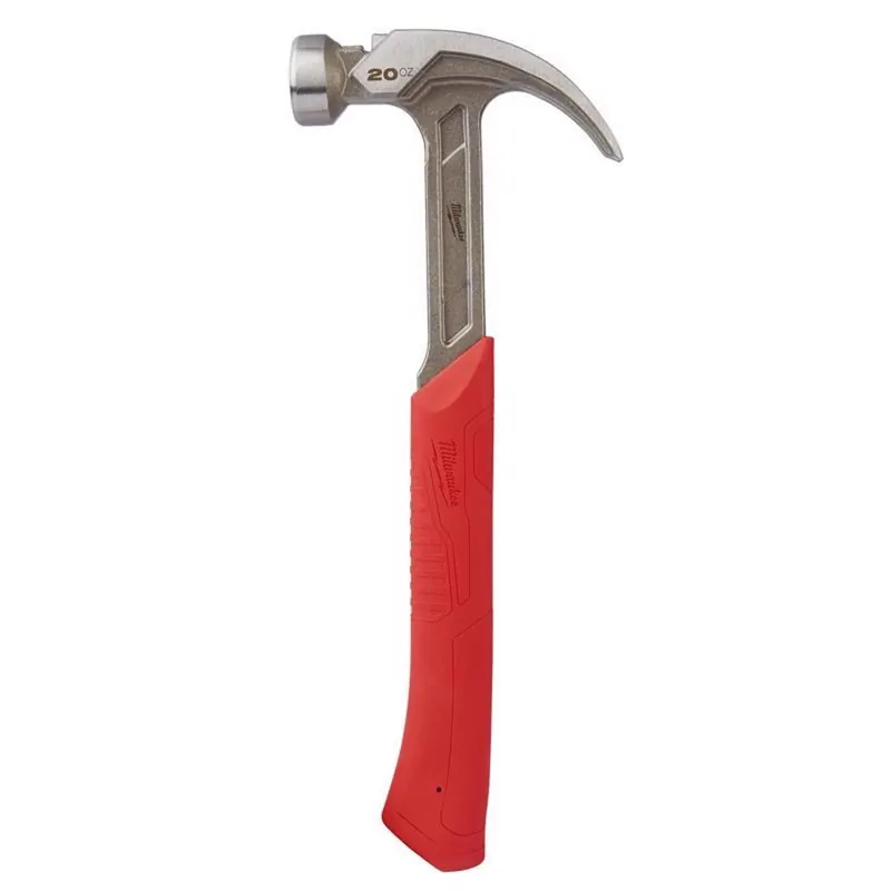 20 Oz. Smooth-face Curved Claw Hammer With Rubber Handle