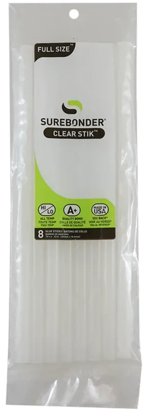 Surebonder 0.41 In. D X 10 In. L All Purpose Glue Sticks Clear 8 Pk