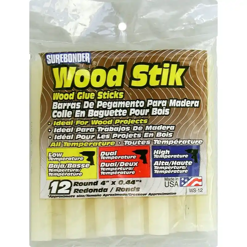 Surebonder Wood Stik 0.44 In. D X 4 In. L Glue Sticks White 12 Pk