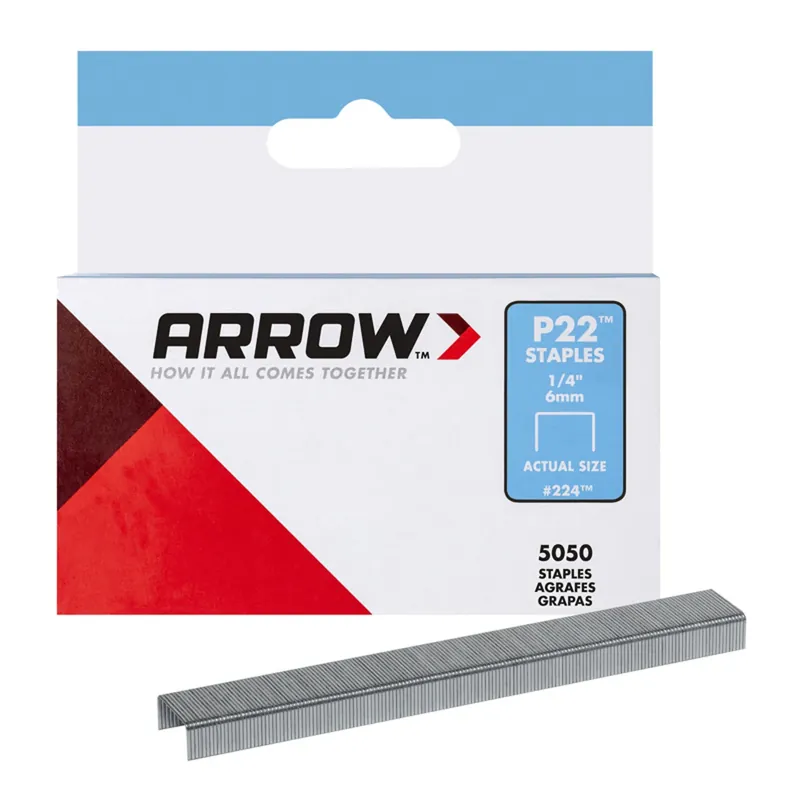 Arrow P22 7/16 In. W X 1/4 In. L 24 Ga. Medium Crown Staples 5050 Pk