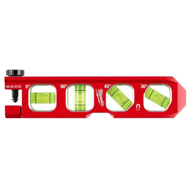 Milwaukee 6.25-in Red Aluminum Torpedo Magnetic Level – Compact Precision Tool