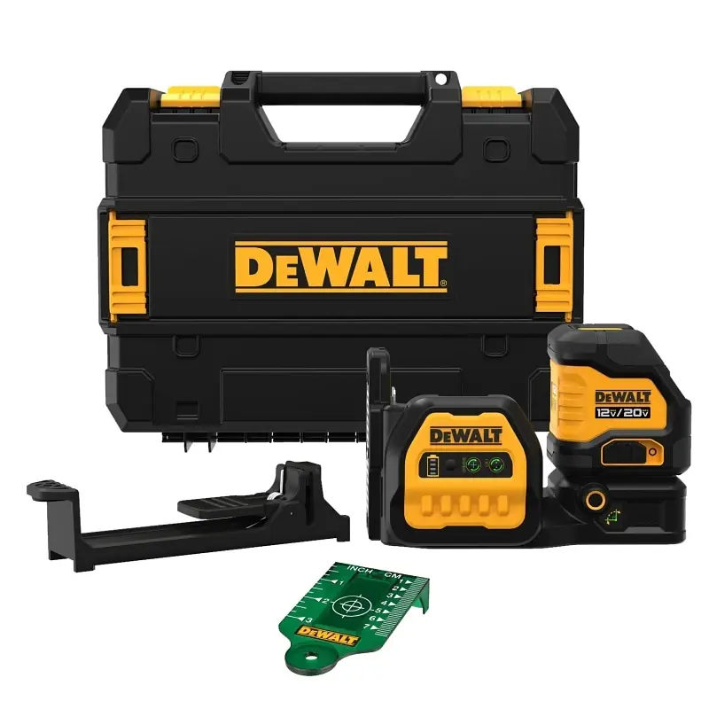 12v/20v Max Cordless Green Cross Line Laser Level With Magnetic Mount And Tstak Case