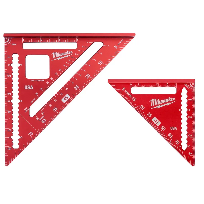 7 In. Aluminum Rafter Square & 4-1/2 In. Trim Square Set