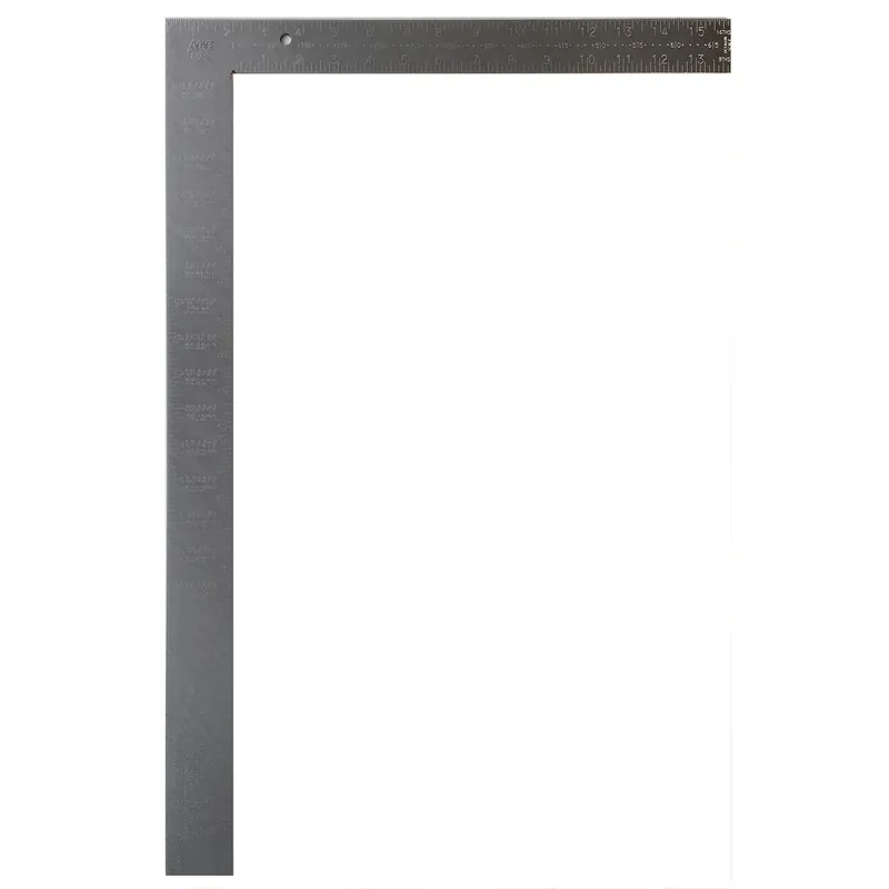 24 In. L X 16 In. H Aluminum Framing Square With Permanently Stamped Graduations