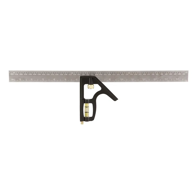 16 Inch Stainless Steel Adjustable Pro Combination Square With Auto-lock Feature