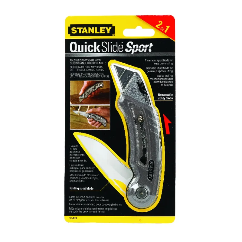 Stanley QuickSlide Sliding Utility Knife Gray 1 Pk