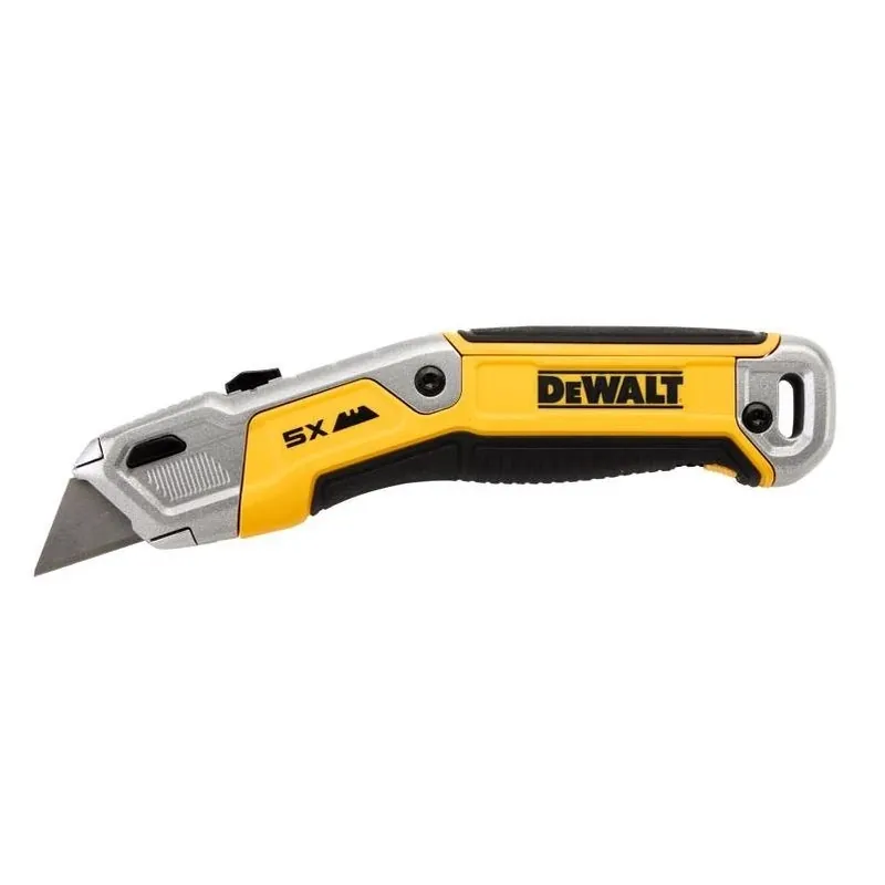 DeWalt 1‑Piece Retractable Utility Knife – Black/Yellow Safety Blade Cutter