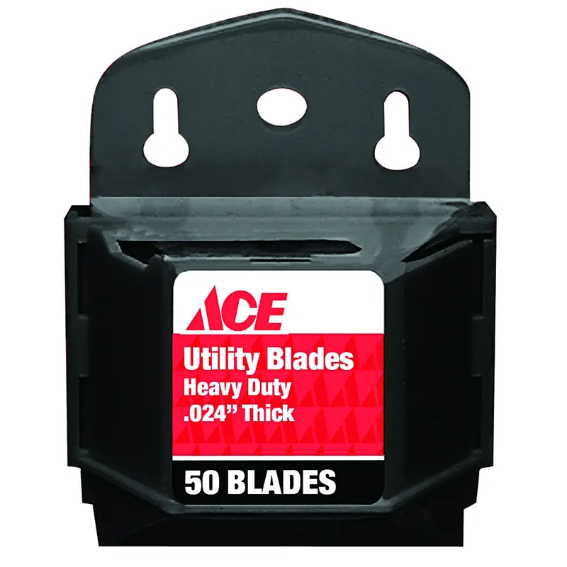 Ace 0.024 In. Carbon Steel Heavy Duty Replacement Blade 50 Pk