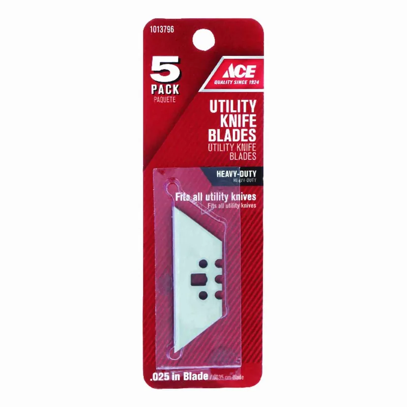 Ace 2-5/16 In. L X 0.02 In. Steel 3 Notch Razor Blade 5 Pk