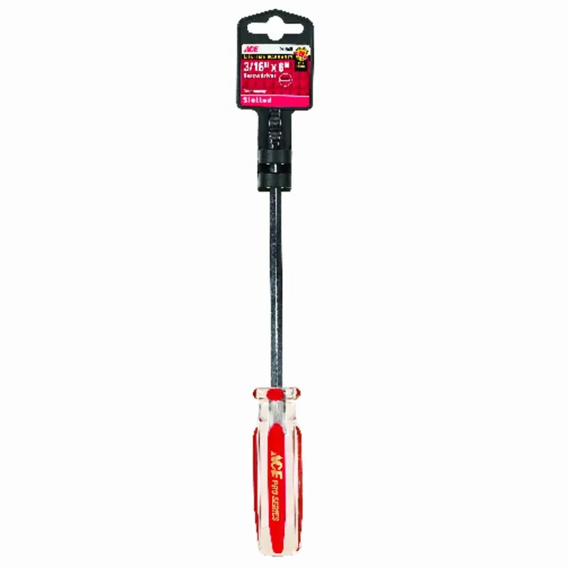 6 In. Slotted Screwdriver 3/16 In. Steel Black - Durable And Comfortable Grip