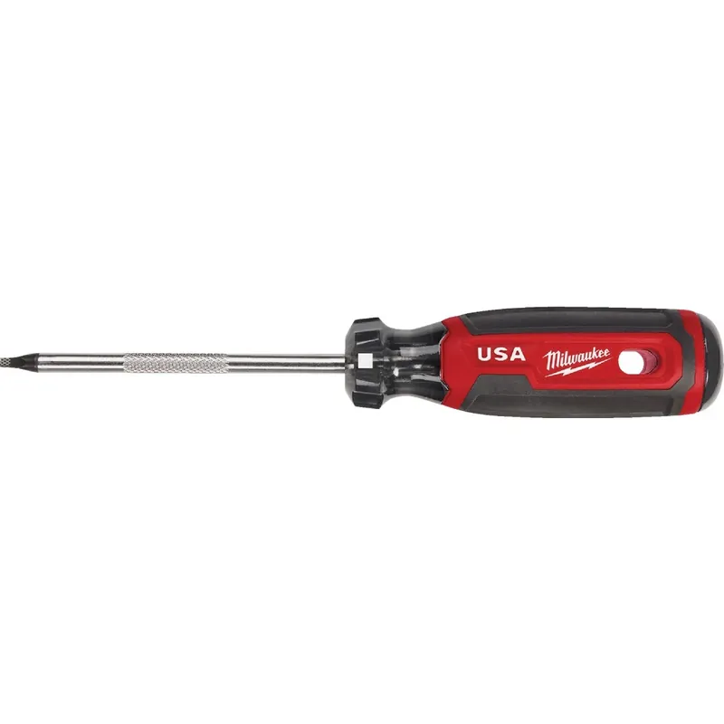 Milwaukee Made In USA Cushion Grip 4 In. L Square Made In USA Screwdriver 1 Pk