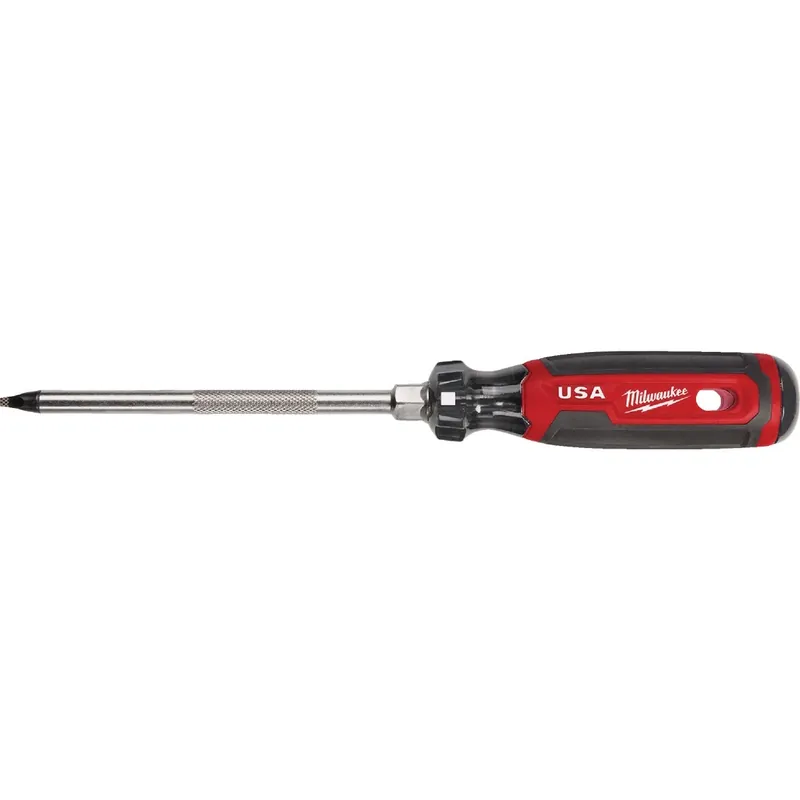 Milwaukee Made In USA Cushion Grip 3 Square Made In USA Screwdriver 1 Pk