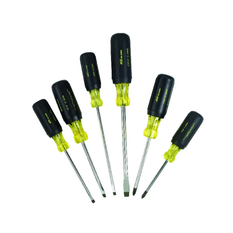 Pro 6 Piece Screwdriver Set With Cushion-grip Handles And Precision-machined Tips