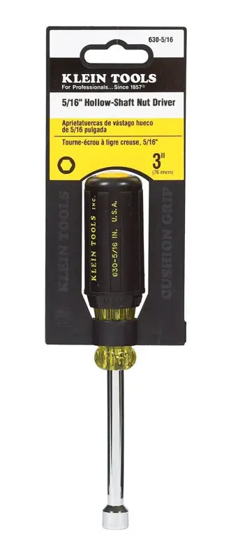 5/16 Inch Nut Driver, 6-3/4 Inch Length, Single Piece